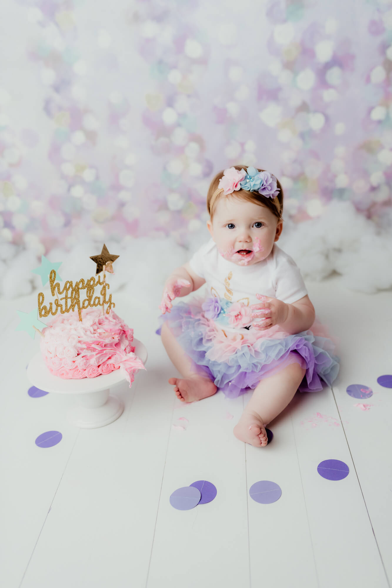 baby milestone cake smash photography marietta ga